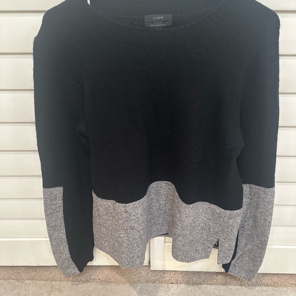 J. Crew Sweaters - J. Crew Cashmere & Wool blend/ Black and Gray Crew Neck Sweater